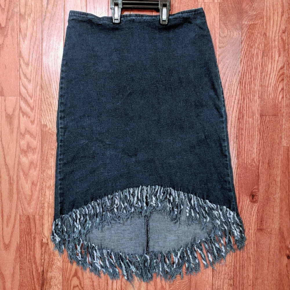 Asymmetrical Denim Skirt